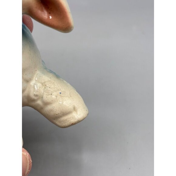 Vtg Set of 2 Ceramic Blue White Lamb Figurines Pair Nursery Decor Baby‎ - Picture 9 of 10